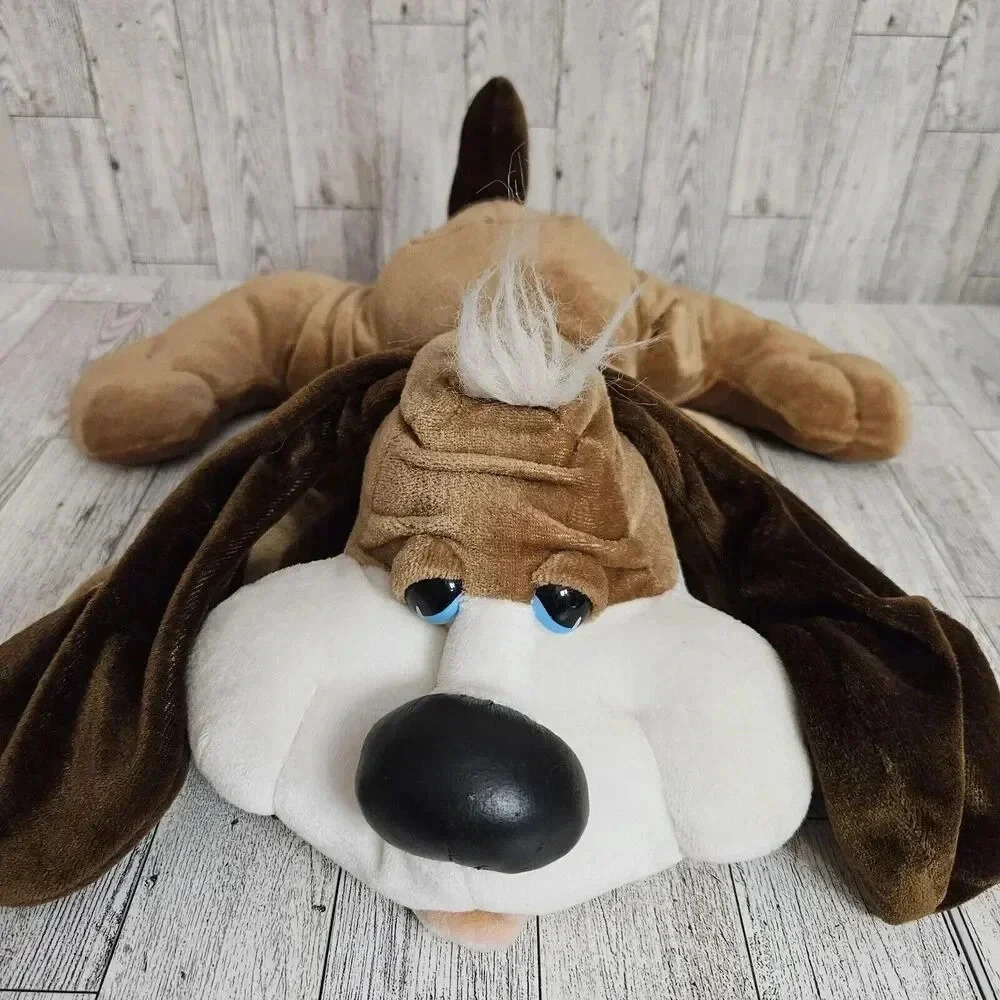 Blue-box 1985 Animal plush brown tan puppy dog stuffed Vintage ECU